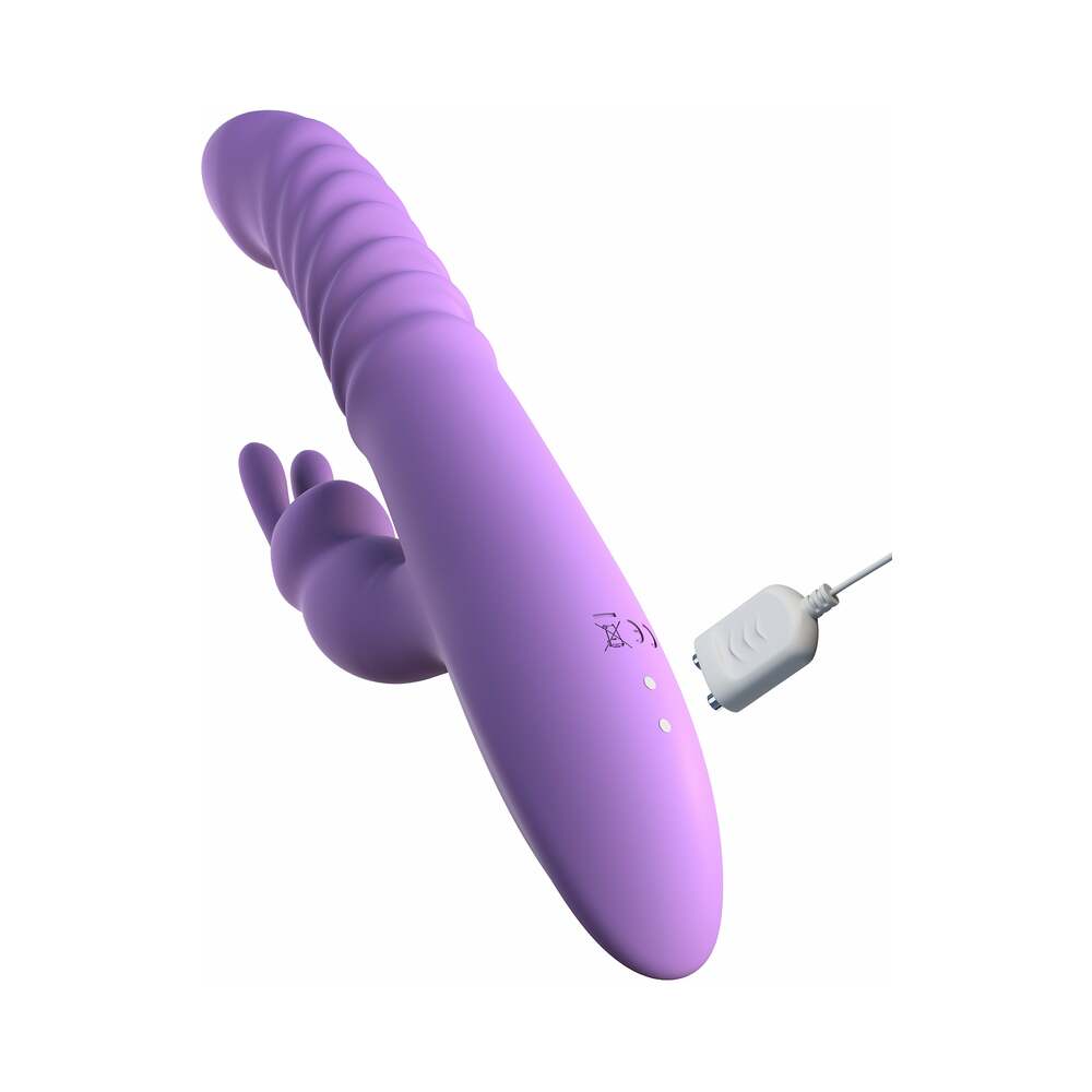 FANTASY FOR HER RECHARGEABLE HER THRUSTING SILICONE RABBIT VIBRATOR PURPLE