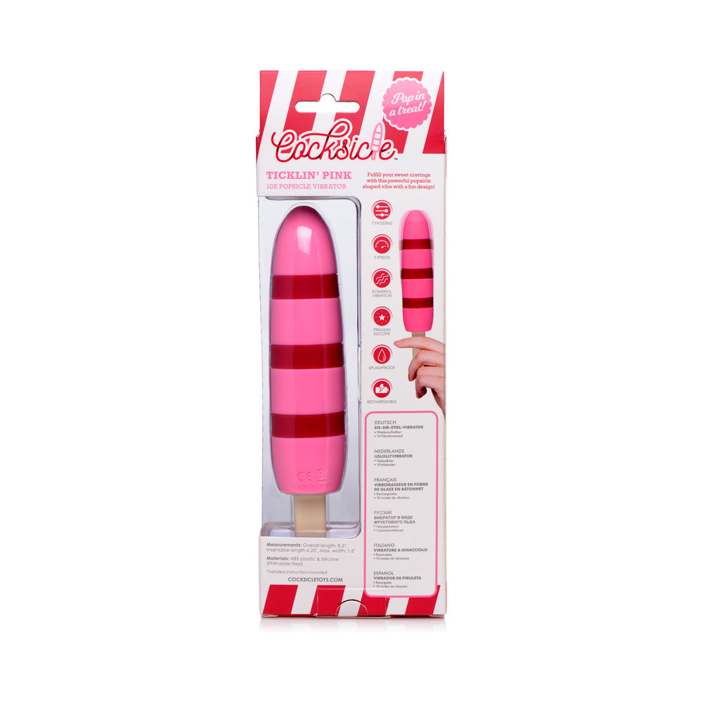 MARCAS XR - VIBRADOR PALETA HELADA COCKSICLE TICKLIN' PINK 10X