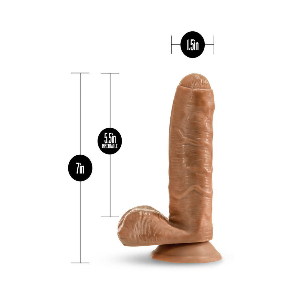 COLORETE - DILDO REALISTA LOVERBOY DEREK EL CAMARERO DE 7 PULGADAS CON TESTÍCULOS COLOR CANELA