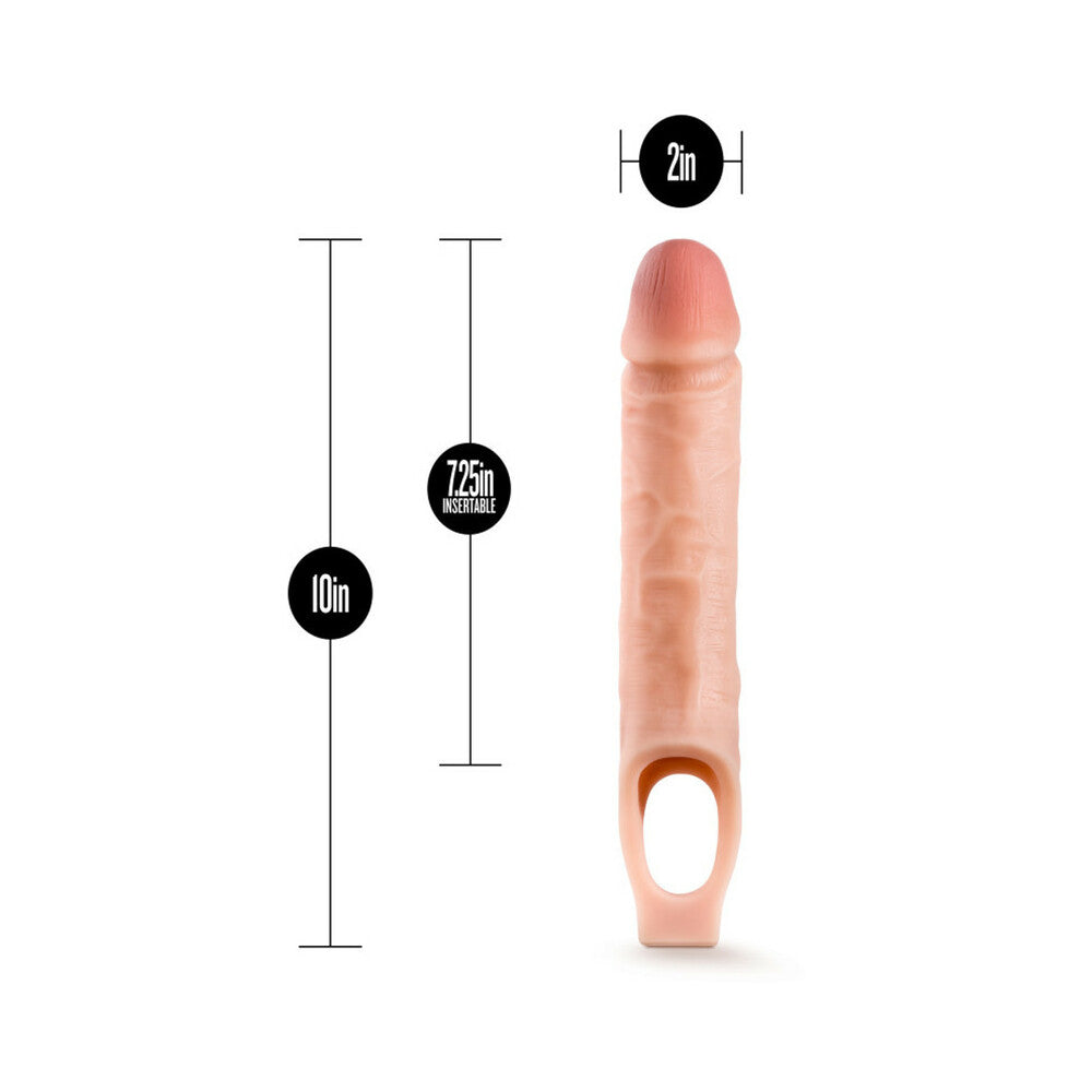 BLUSH - DESEMPEÑO 10 PULG. VAINA PARA PENE EXTENSOR TIPO ARNÉS BEIGE
