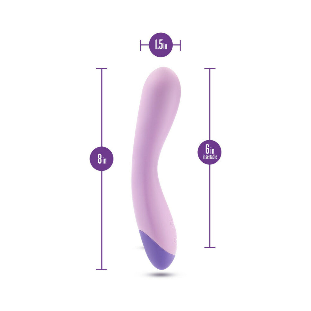BLUSH - WELLNESS G CURVE RECHARGEABLE SILICONE G-SPOT VIBRATOR PURPLE