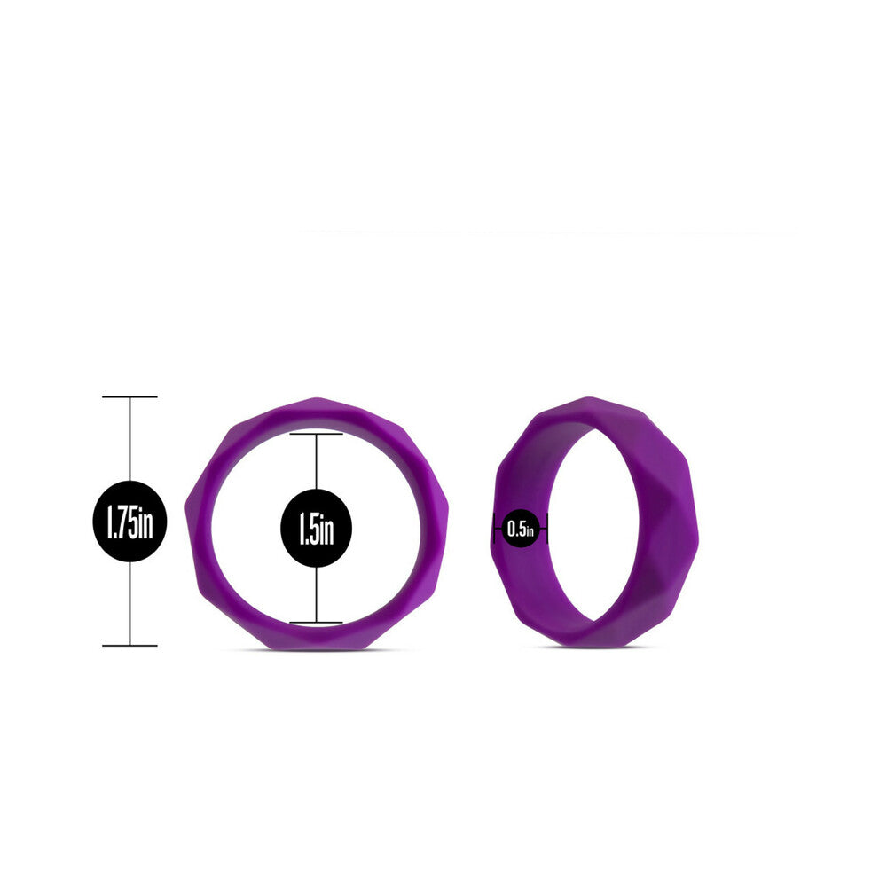 BLUSH - WELLNESS GEO SILICONE COCKRING PURPLE