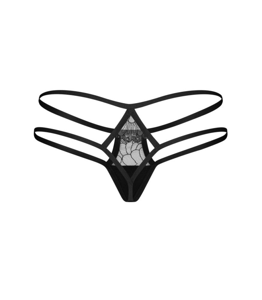 OBSESSIVE - ARROWEL BLACK PANTIES - L/XL