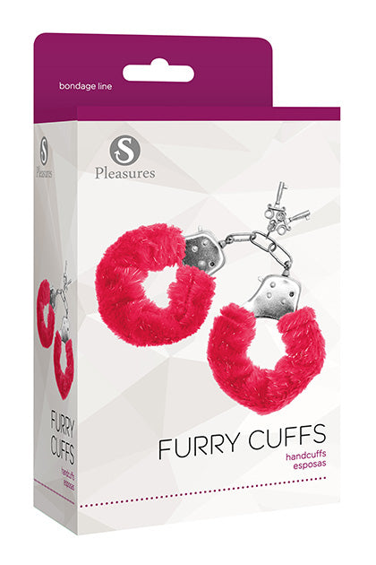 S PLEASURES - FURRY CUFFS RED