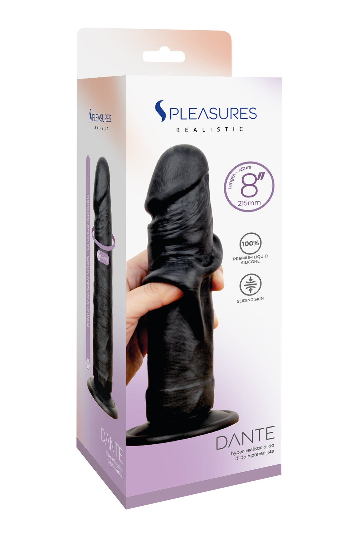 S PLEASURES REALISTIC - DANTE 8 - BLACK