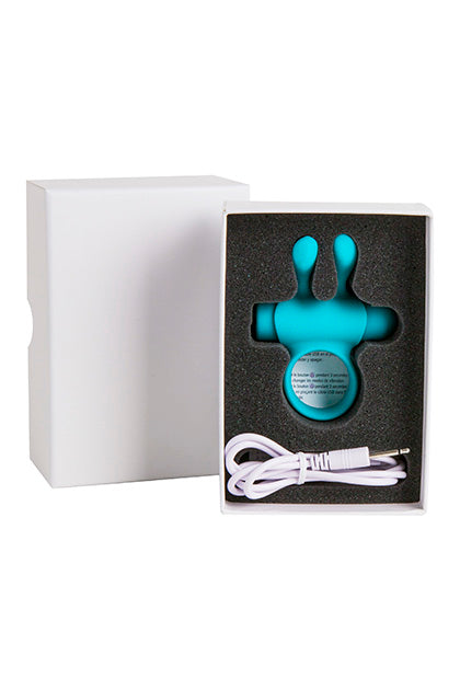 S PLEASURES PREMIUM LINE - RABBIT RING RECHARGEABLE TURQUOISE