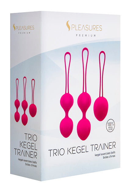 S PLEASURES PREMIUM LINE - TRIO KEGEL TRAINER DARK PINK