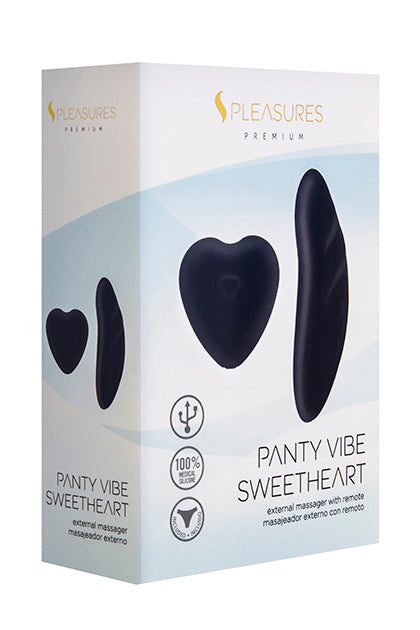 S PLEASURES PREMIUM LINE - PANTY VIBE SWEETHEART BLACK