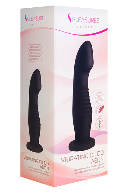 S PLEASURES VELVET - VIBRATING DILDO AEON BLACK