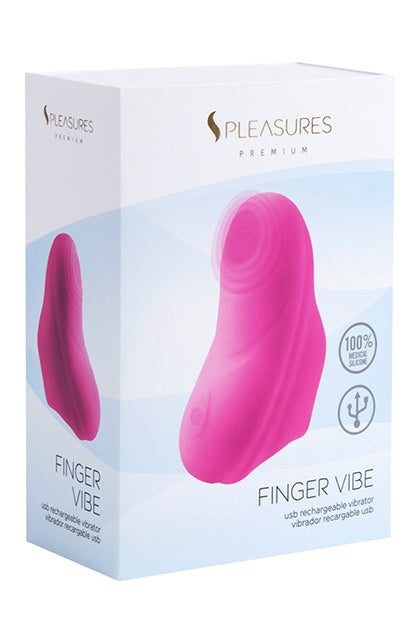 S PLEASURES LÍNEA PREMIUM - VIBRADOR PARA DEDO - ROSA