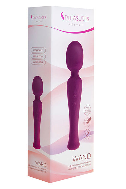 S PLEASURES VELVET - VIBRADOR DE VARITA PÚRPURA