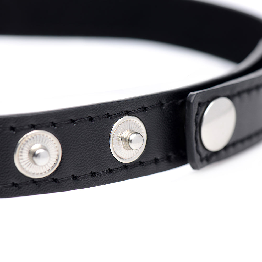 XR BRANDS - MASTER SERIES DARK HEART CHROME HEART CHOKER BLACK