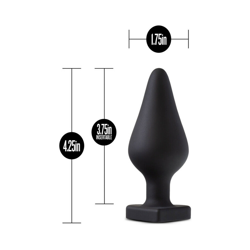 BLUSH - TEMPTASIA ''FUCK ME'' SILICONE ANAL PLUG WITH HEART-SHAPED BASE BLACK