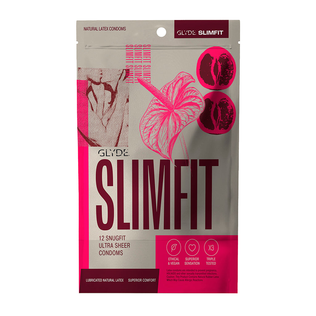 GLYDE CONDOMS - GLYDE SLIMFIT (SNUG-FITTING) 12PK