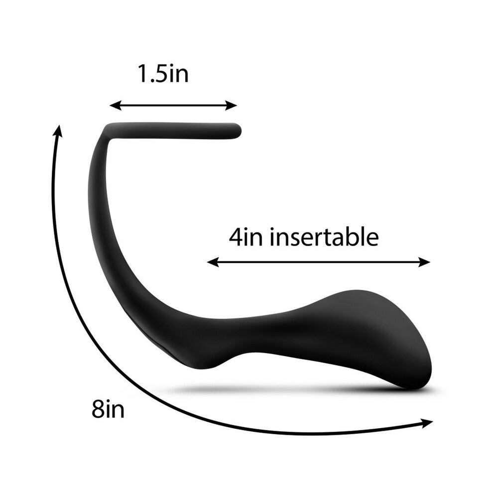 BLUSH - ANAL ADVENTURES PLATINUM SILICONE COCK RING PLUG BLACK