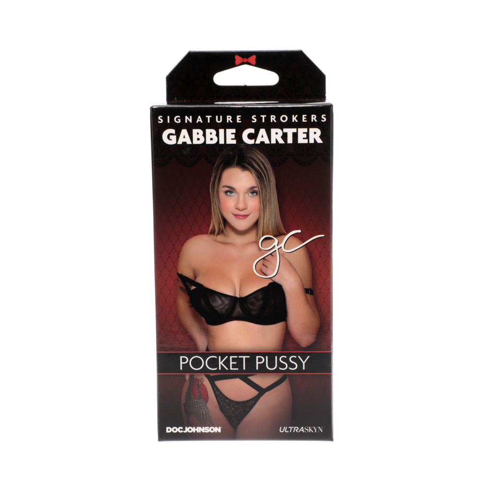DOC JOHNSON - SIGNATURE STROKERS - GABBIE CARTER - COÑO DE BOLSILLO ULTRASKYN VAINILLA