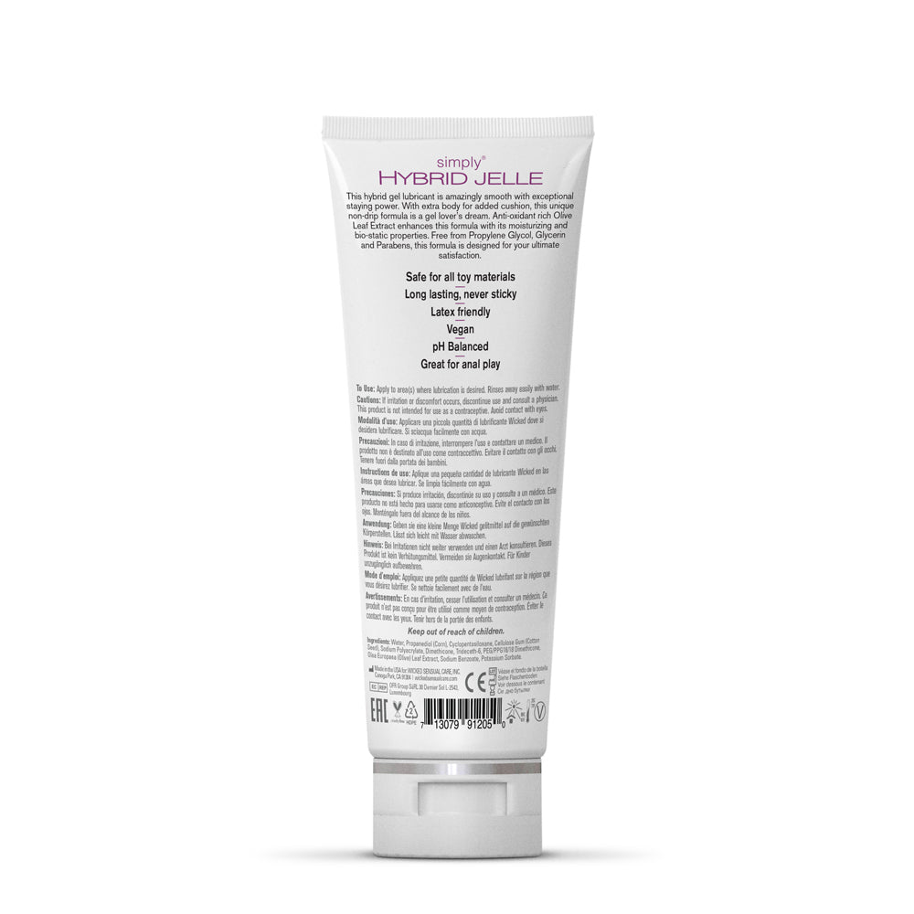 WICKED - SIMPLY HYBRID JELLE LUBRICANT 4 OZ.