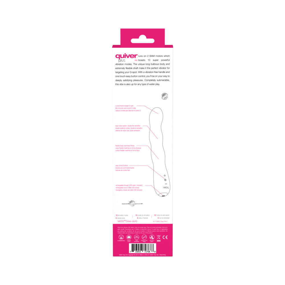 VEDO - QUIVER PLUS RECHARGEABLE VIBE FOXY PINK