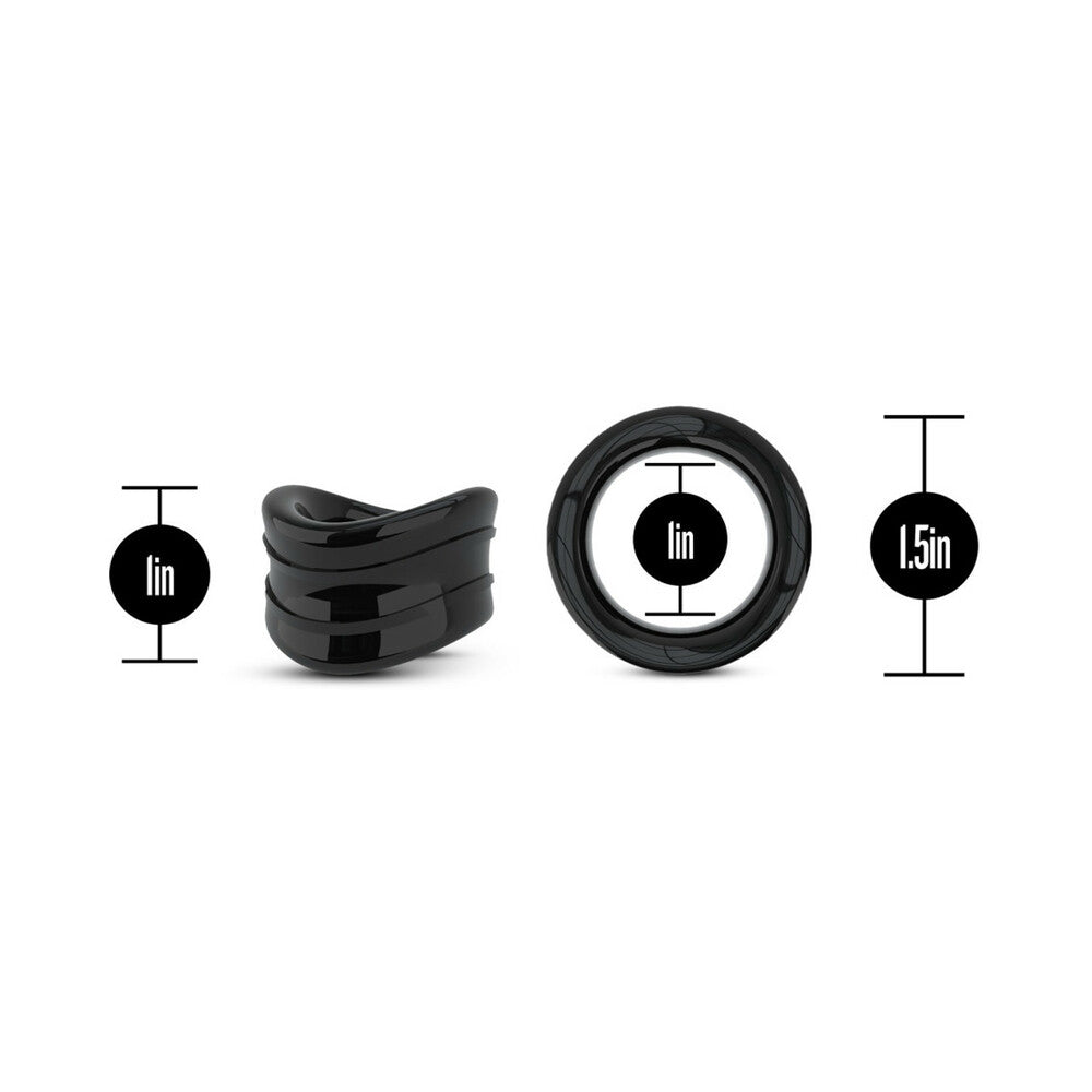 BLUSH - STAY HARD BEEF BALL STRETCHER SNUG 1 IN. BLACK
