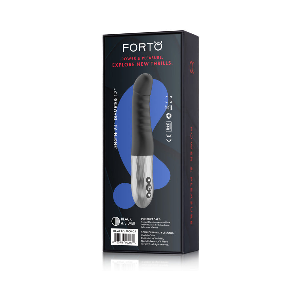FORTO - THRUSTER RECHARGEABLE SILICONE THRUSTING G-SPOT VIBRATOR BLACK