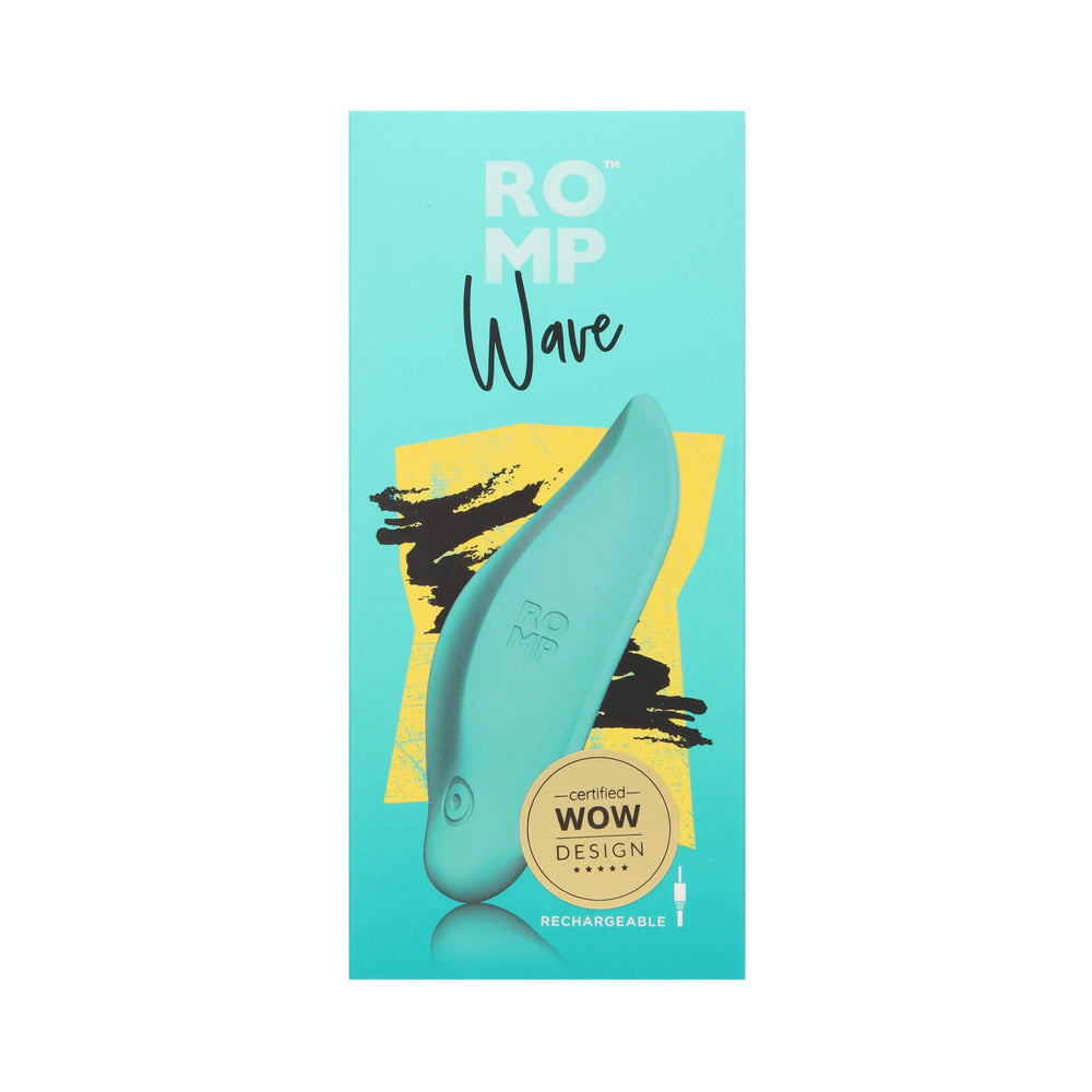 ROMP WAVE RECHARGEABLE SILICONE LAY-ON VIBRATOR MINT