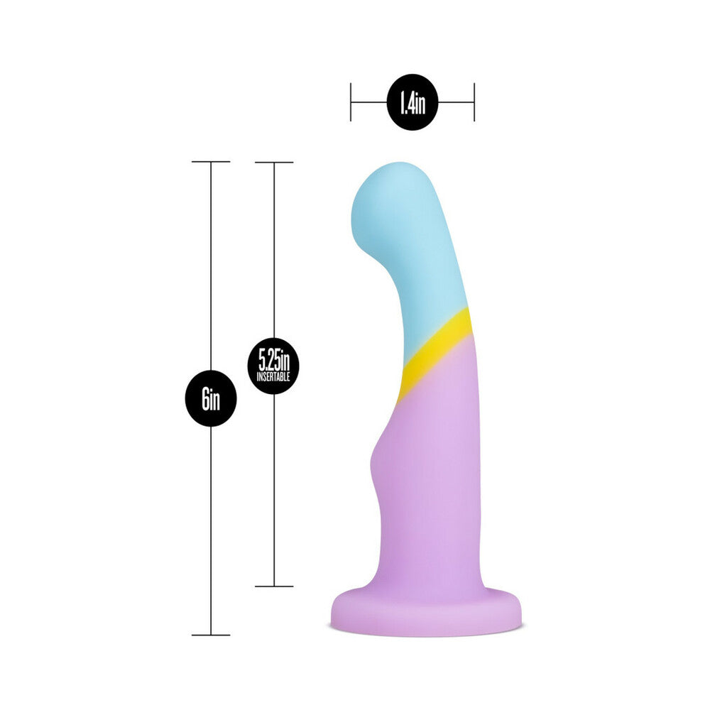 BLUSH - AVANT D14 HEART OF GOLD 6 IN. SILICONE DILDO MULTICOLOR