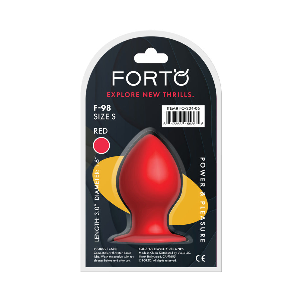 FORTO - F-98 CONE SILICONE ANAL PLUG SMALL RED