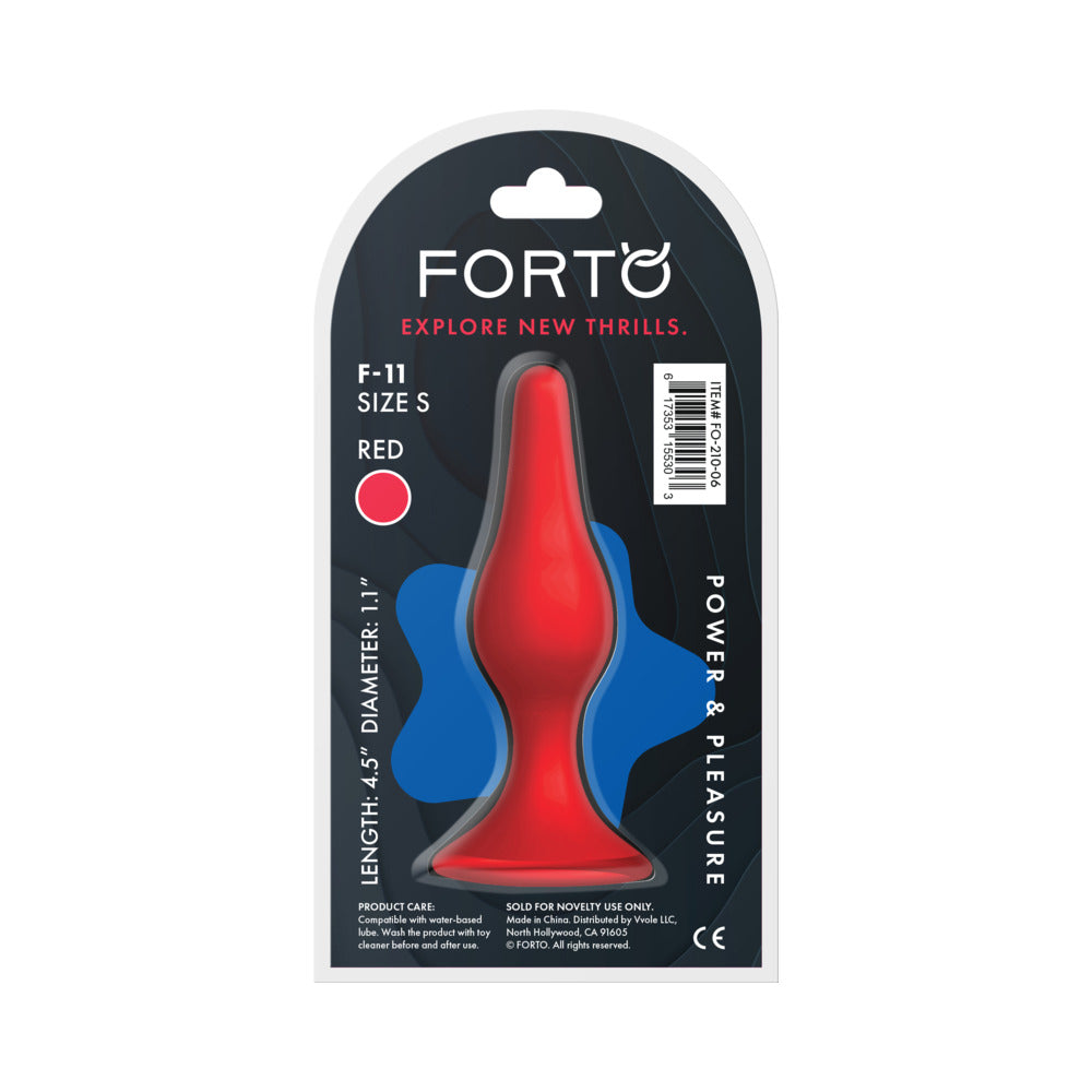FORTO F-11 LUNGO SILICONE ANAL PLUG SMALL RED