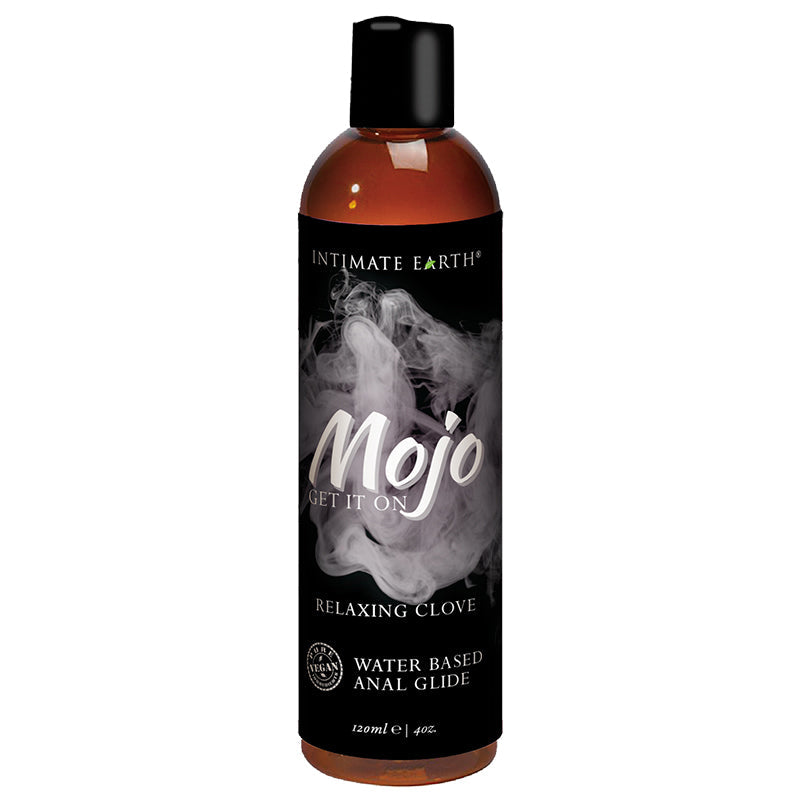 INTIMATE EARTH MOJO RELAXING CLOVE WATER BASED ANAL GLIDE 4 OZ.