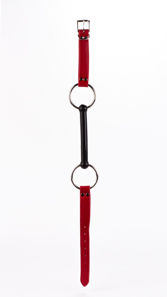 DEVIL STICKS - CALF SOFTY LEATHER TOP AND LAMB LEATHER PADDING WITH SILICONE MOUTH PIECE RED