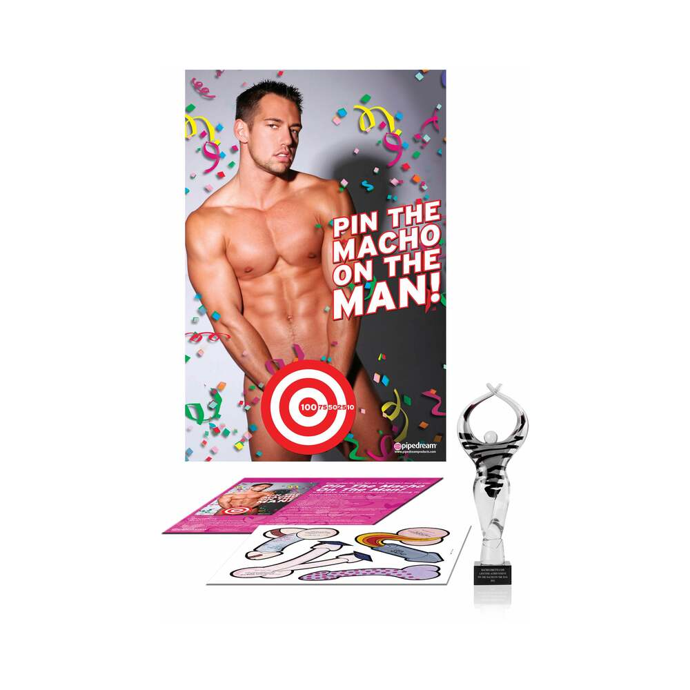 BACHELORETTE PARTY FAVORS PIN THE MACHO ON THE MAN GAME