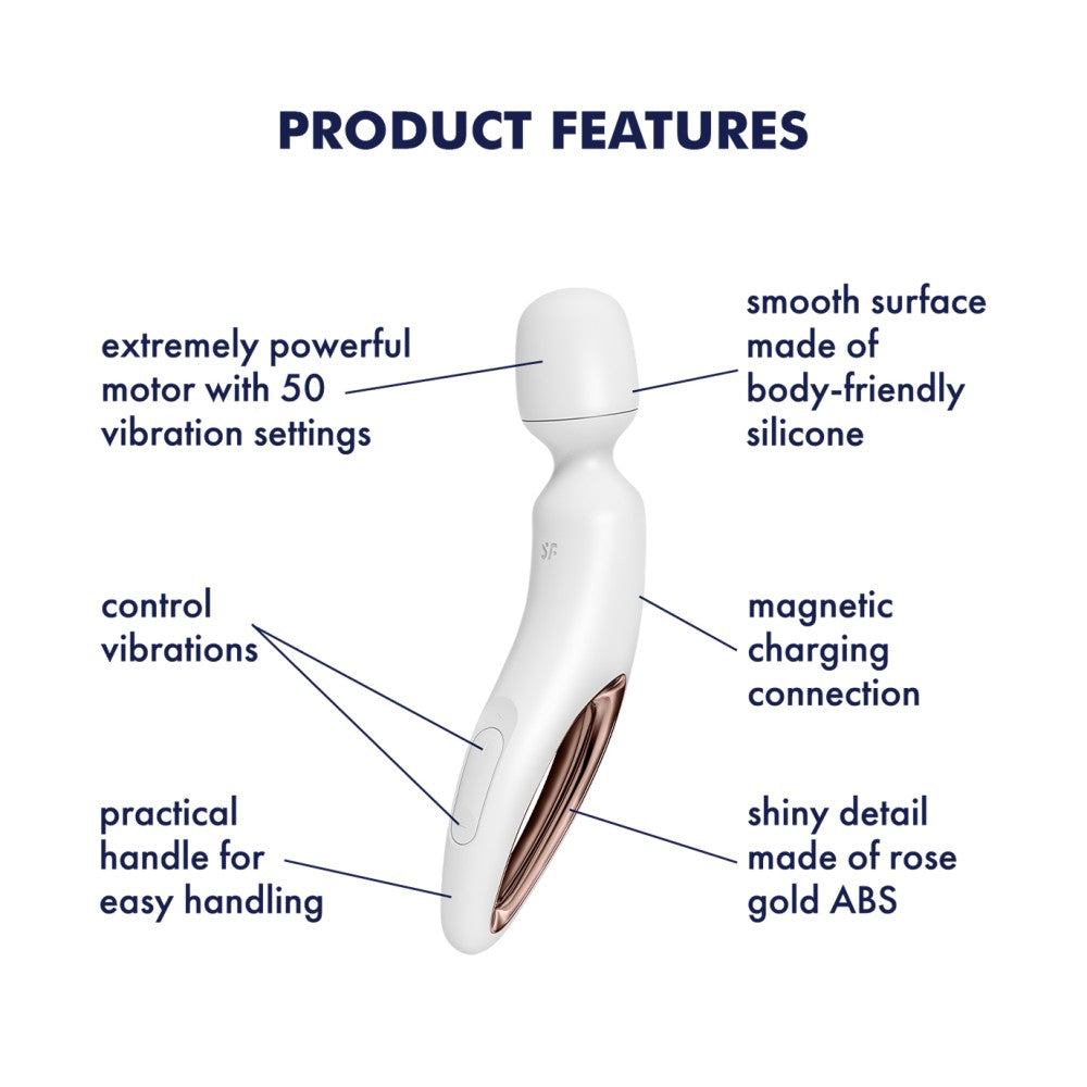 SATISFYER - WAND-ERLAND (WHITE/ROSEGOLD)