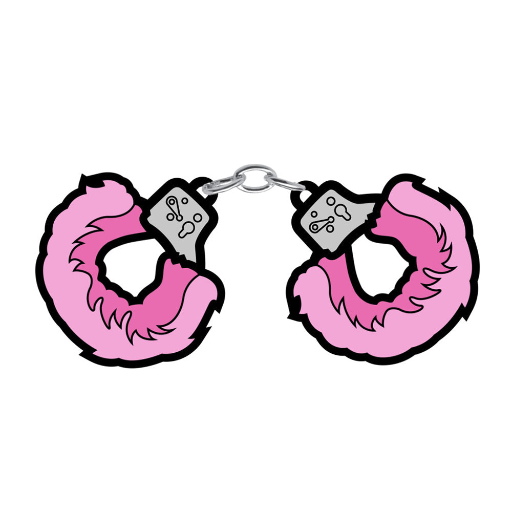 WOOD ROCKET - SEX TOY PIN FUZZY HANDCUFFS