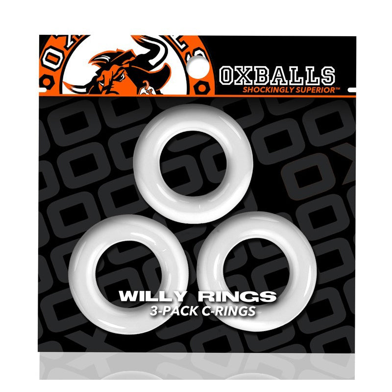 OXBALLS WILLY RINGS 3-PACK COCKRINGS O/S WHITE