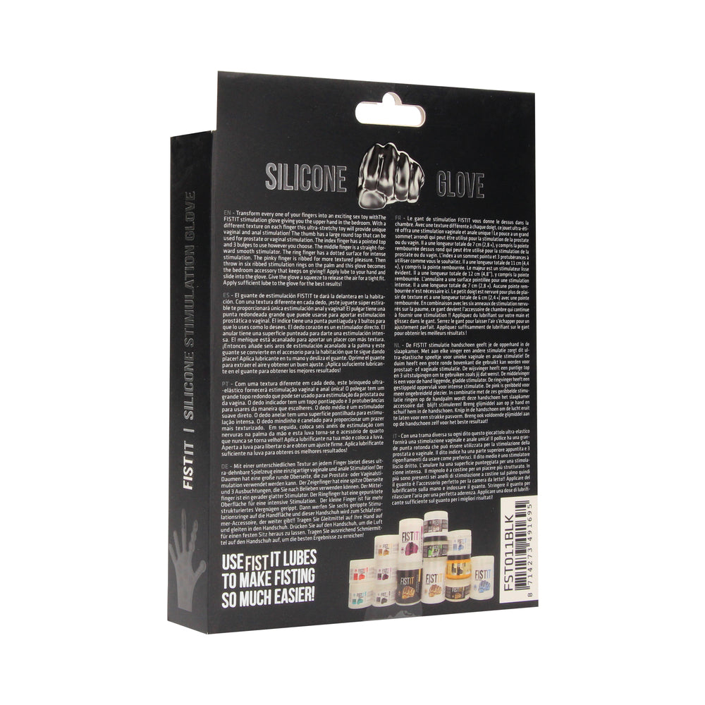 SHOTS - FIST IT SILICONE STIMULATION GLOVE BLACK