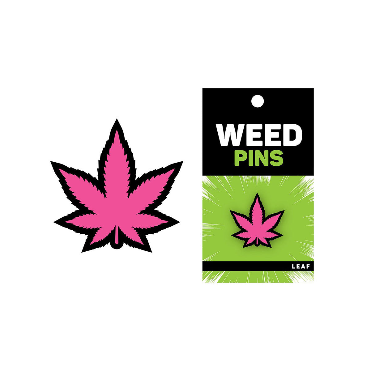 WOOD ROCKET - WEED PIN PINK MARIJUANA LEAF
