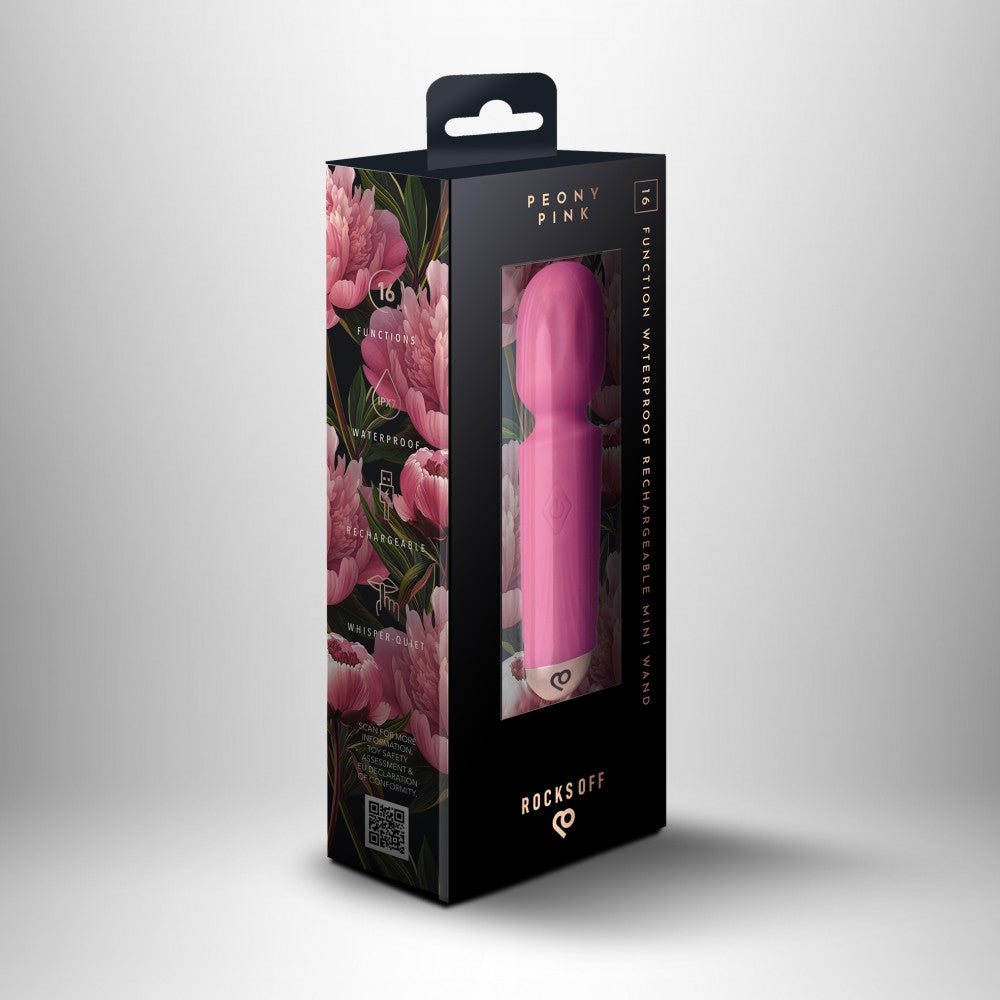 ROCKS-OFF - RECHARGEABLE MINI WAND - PEONY PINK
