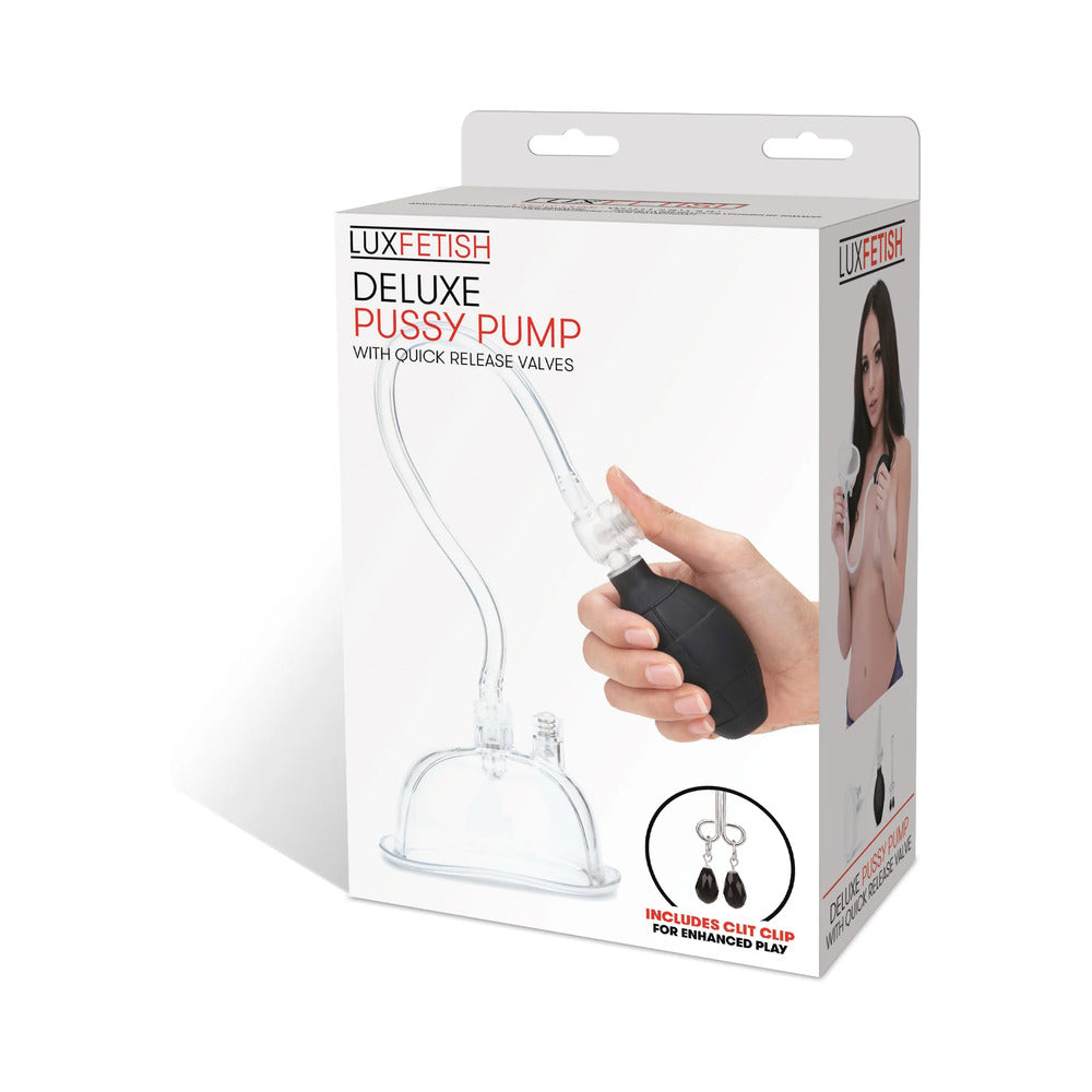 LUX FETISH DELUXE PUSSY PUMP WITH QUICK-RELEASE VALVES