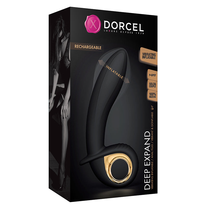 LOVELY PLANET - DORCEL DEEP EXPAND RECHARGEABLE SILICONE INFLATING VIBRATOR BLACK
