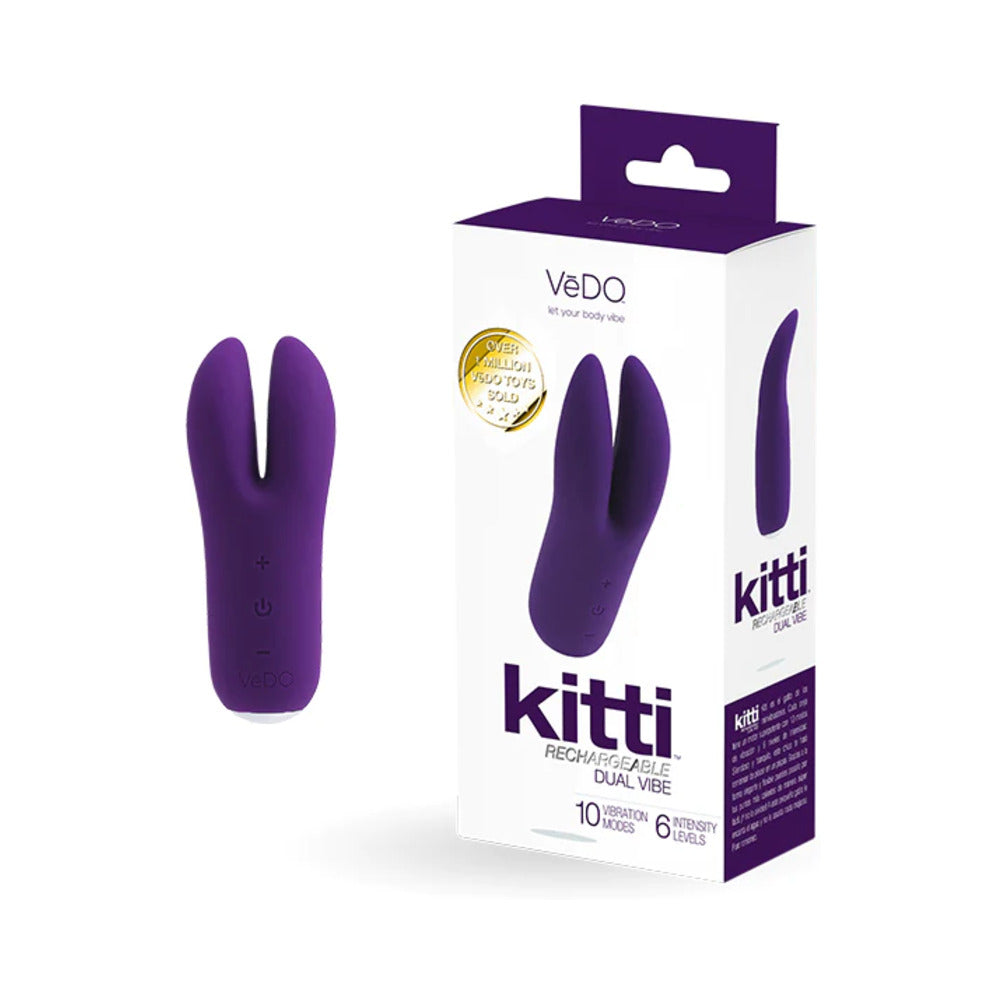 VEDO KITTI RECHARGEABLE DUAL VIBE DEEP PURPLE