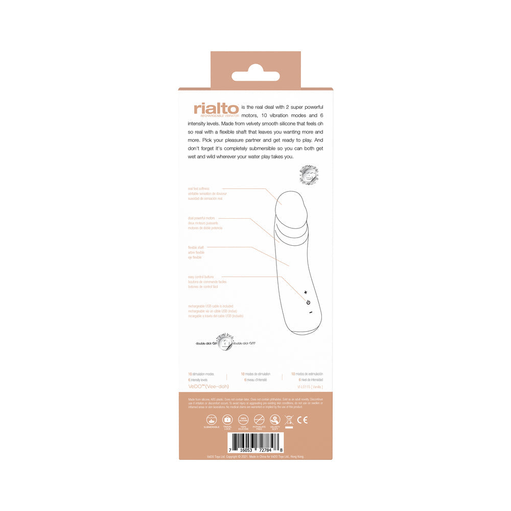 VEDO - RIALTO RECHARGEABLE VIBE VANILLA
