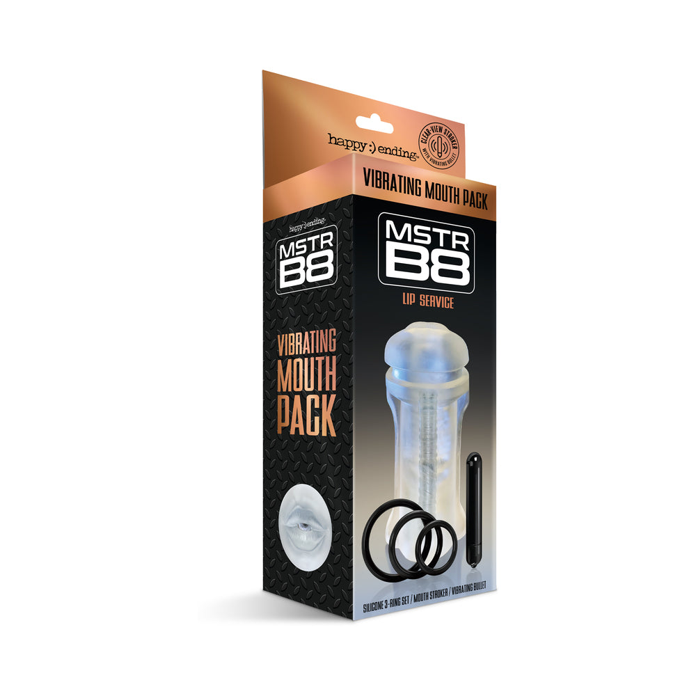 GLOBAL NOVELTIES - HAPPY ENDING MSTR B8 VIBRATING ORAL PACK - LIP SERVICE