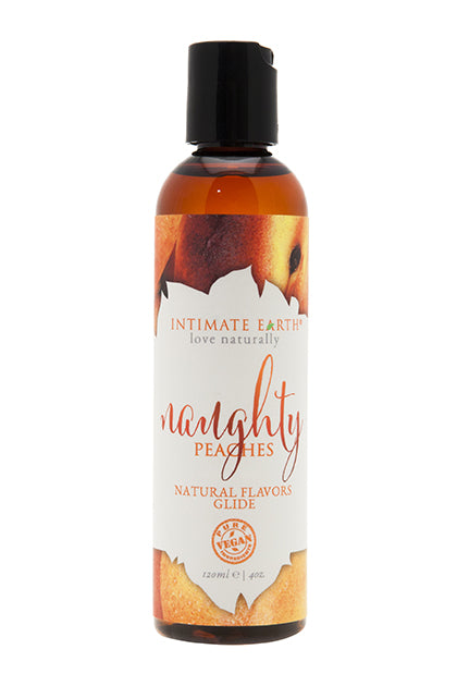 INTIMATE EARTH - NAUGHTY PEACHES NATURAL FLAVORS GLIDE 120ML