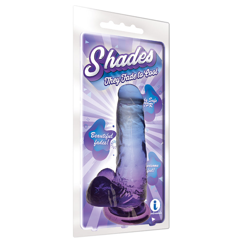 ICON BRANDS - SHADES MEDIUM 7IN JELLY TPR GRADIENT DONG BLUE AND VIOLET