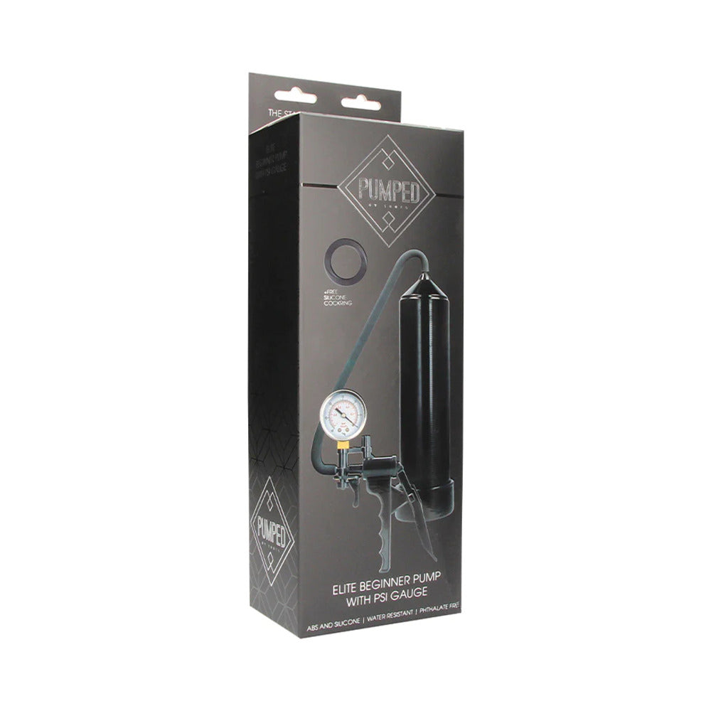 PUMPED ELITE BEGINNER PUMP WITH PSI GAUGE BLACK