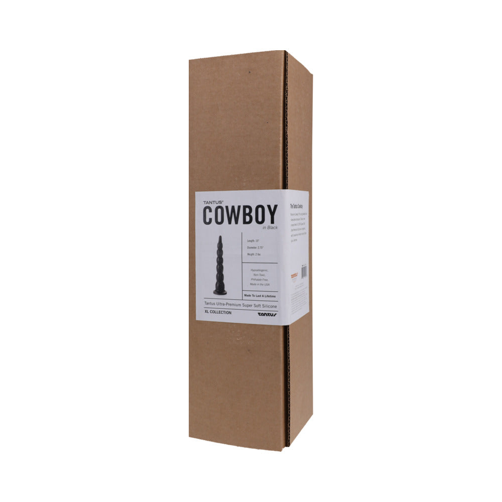 TANTUS - COWBOY BEADED DILDO ONYX (BOX)