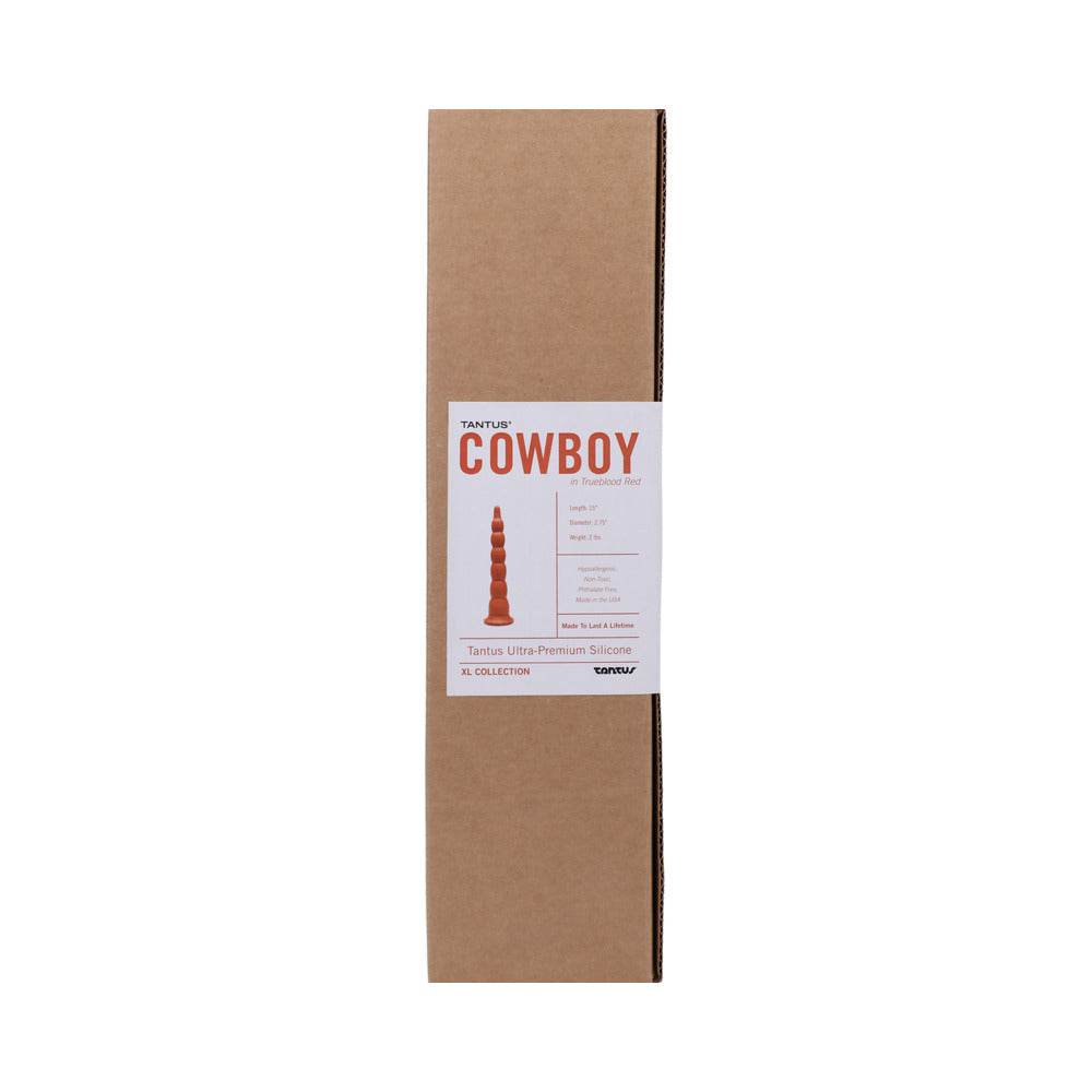 TANTUS - COWBOY BEADED DILDO GARNET (BOX)