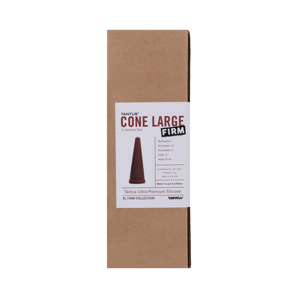 TANTUS CONE LARGE FIRM DILDO GARNET (BOX)