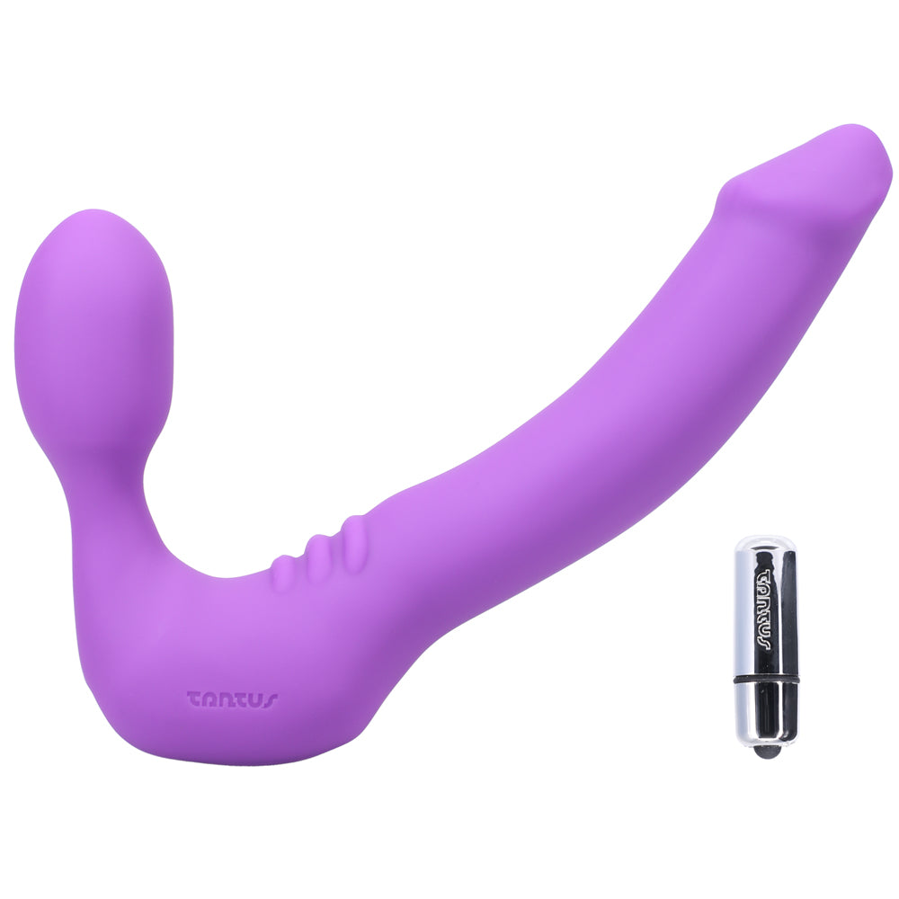 TANTUS - STRAPLESS CLASSIC VIBRATING STRAP-ON DILDO LAVENDER