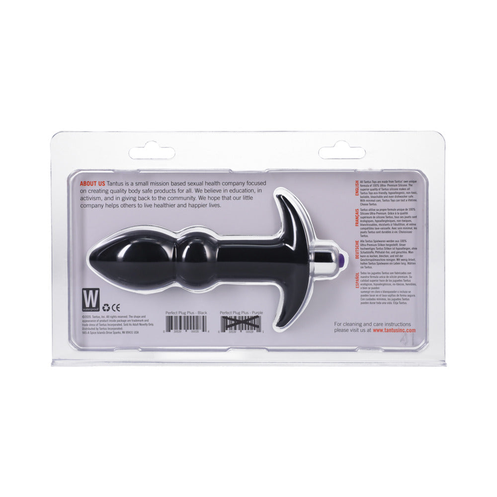 TANTUS - PERFECT PLUG PLUS VIBRATING ANAL PLUG ONYX